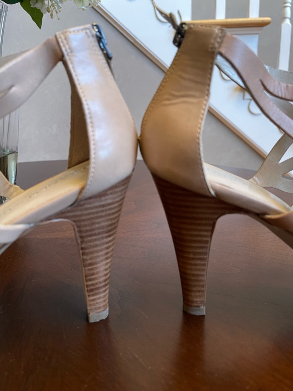Franco Sarto Tan Strappy Heels Size 9.5M - Picture 4 of 6